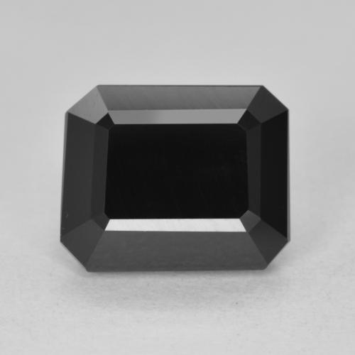 5.32ct Octagon Step Cut Black Tourmaline from Tanzania, Dimension 11 x 9mm, Opaque Clarity, Natural untreated gemstone, 1pc Tourmaline in Schorl Color, Mohs Hardness of 7 - 7.5 suitable for daily wear jewelry, Libra Zodiac Stone, Photo A