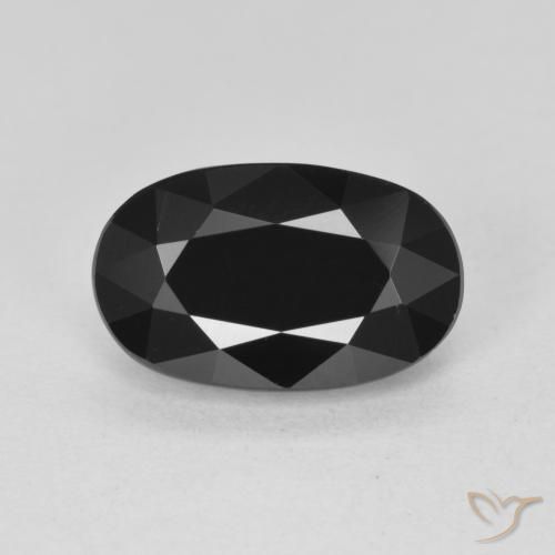 Tourmaline Noire oval facet de Tanzanie, 12,3 x 7,6mm, poids de 3,83 ct, pierre gemme naturelle Non traité de pureté Opaque , 1 pièce de tourmaline, couleur Schorl, dureté Mohs de 7 à 7.5 convient aux bijoux de tous les jours, pierre de sagesse, Pierre de naissance d'octobre, Photo A