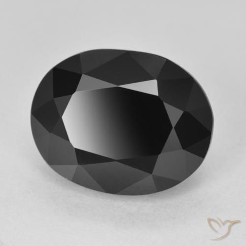10.32 ct Black Tourmaline Stone, Natural Tourmaline in Oval Facet Shape for Sale