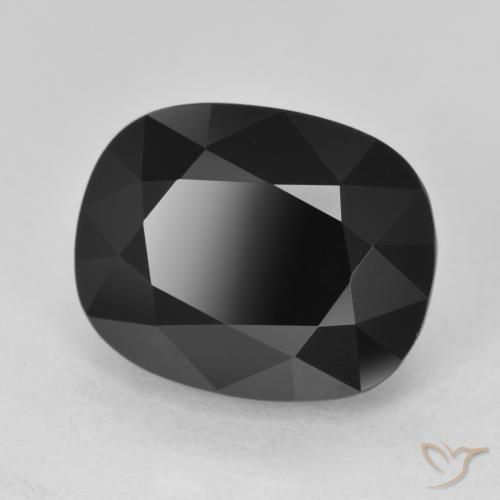 9.49 ct Black Tourmaline Stone, Natural Tourmaline in Cushion-Cut Shape for Sale