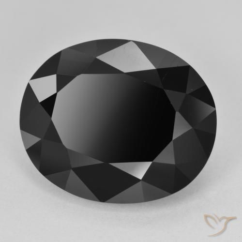 19.60 ct Black Tourmaline Stone, Natural Tourmaline in Oval Facet Shape for Sale