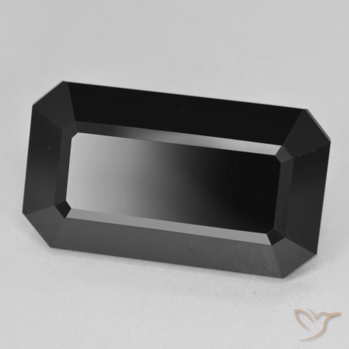 20.66 ct Black Tourmaline Stone, Natural Tourmaline in Octagon Step Cut Shape for Sale