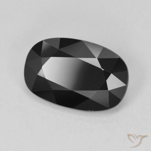 5.22 ct Black Tourmaline Stone, Natural Tourmaline in Oval Facet Shape for Sale