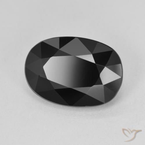 6.96 ct Black Tourmaline Stone, Natural Tourmaline in Oval Facet Shape for Sale