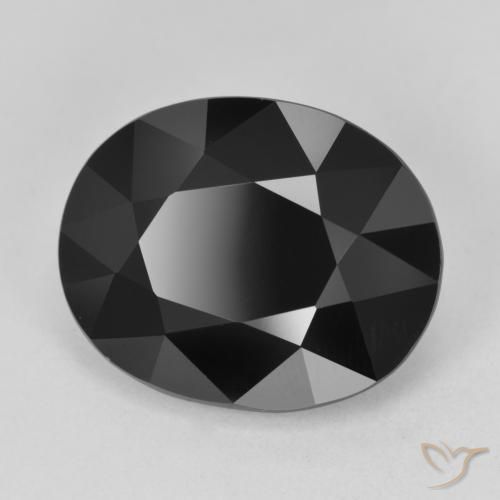 12.07 ct Black Tourmaline Stone, Natural Tourmaline in Oval Facet Shape for Sale