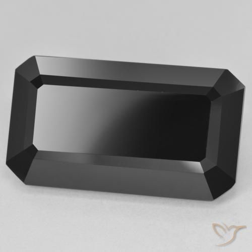 26.55 ct Black Tourmaline Stone, Natural Tourmaline in Octagon Step Cut Shape for Sale