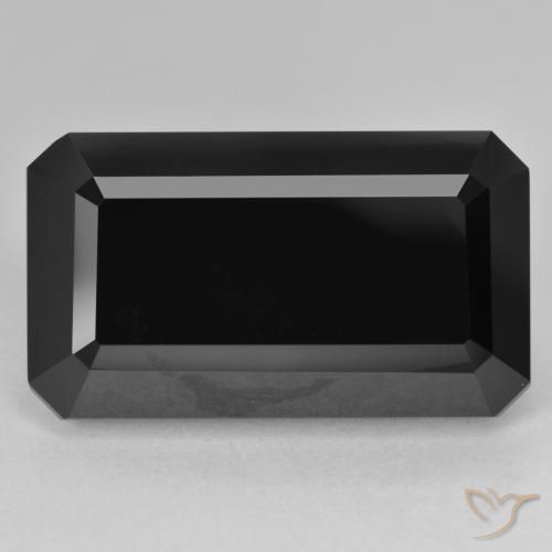 37.58ct Natural Schorl Tourmaline, Emerald Cut, Opaque