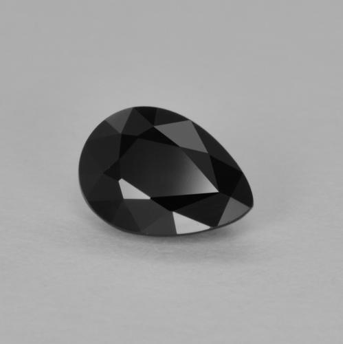 0.74ct Pear Schorl Tourmaline from Tanzania, Dimension 7 x 5mm, Natural untreated Gemstone, Opaque Clarity, 1pc Pear Facet Tourmaline, Mohs Hardness of 7 - 7.5 suitable for daily wear jewelry, October Birthstone, Photo A