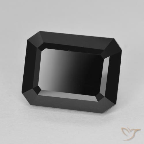 10.23 ct Black Tourmaline Stone, Natural Tourmaline in Octagon Step Cut Shape for Sale