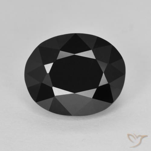 5.88 ct Black Tourmaline, 12.1 x 10 mm Oval Cut From Tanzania, Photo A