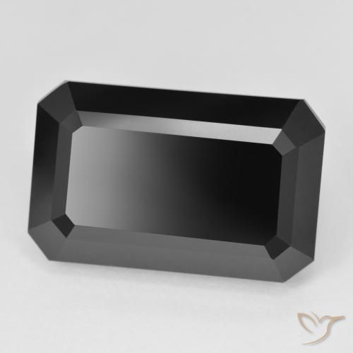 23.09 ct Black Tourmaline Stone, Natural Tourmaline in Octagon Step Cut Shape for Sale