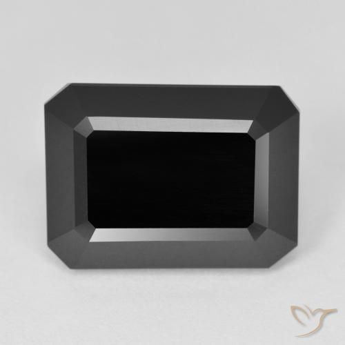 10.69ct Natural Schorl Tourmaline, Emerald Cut, Opaque