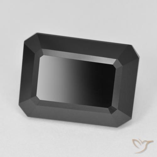 10.69 ct Black Tourmaline Stone, Natural Tourmaline in Octagon Step Cut Shape for Sale