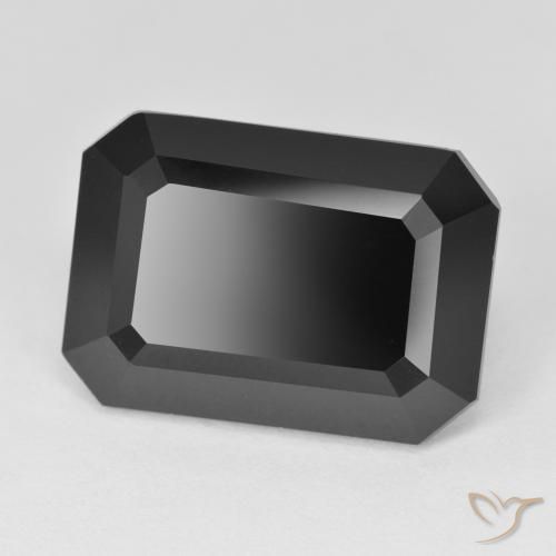 15.24 ct Black Tourmaline Stone, Natural Tourmaline in Octagon Step Cut Shape for Sale