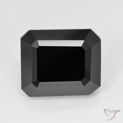 9.17ct Natural Schorl Tourmaline, Emerald Cut, Opaque