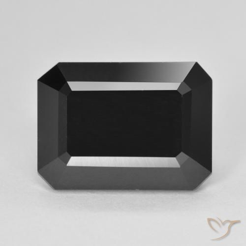 8.93ct Natural Schorl Tourmaline, Emerald Cut, Opaque