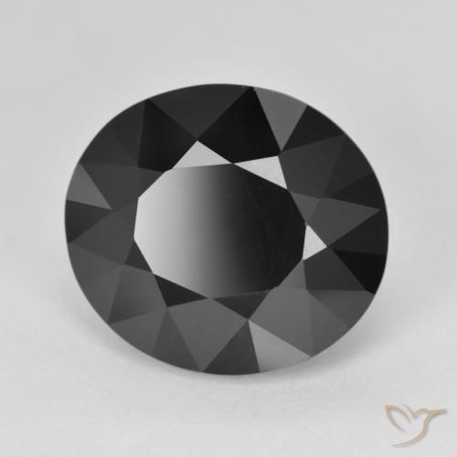 11.27 ct Black Tourmaline Stone, Natural Tourmaline in Oval Facet Shape for Sale