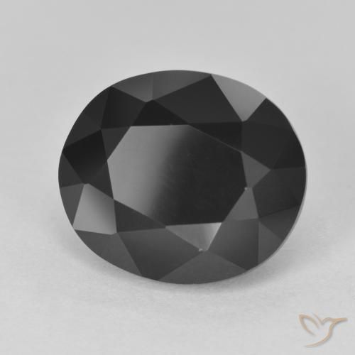 8.05 ct Black Tourmaline Stone, Natural Tourmaline in Oval Facet Shape for Sale