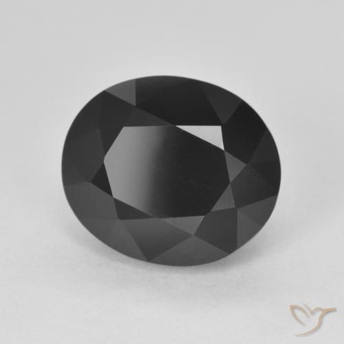 5.40 ct Black Tourmaline Stone, Natural Tourmaline in Oval Facet Shape for Sale