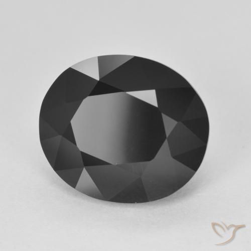 7.40 ct Black Tourmaline Stone, Natural Tourmaline in Oval Facet Shape for Sale
