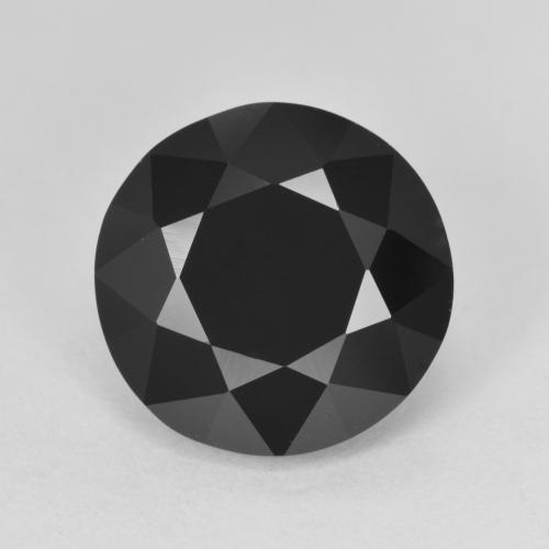 Tourmaline Noire round facet 11,7mm de Tanzanie, poids de 5,74 ct, pierre gemme naturelle Non traité de pureté Opaque , 1 pièce de tourmaline, couleur : Schorl, dureté de Mohs de 7 à 7.5 convient aux bijoux de tous les jours, pierre de sagesse, Pierre du zodiaque Balance, Photo A