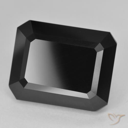 18.89 ct Black Tourmaline Stone, Natural Tourmaline in Octagon Step Cut Shape for Sale