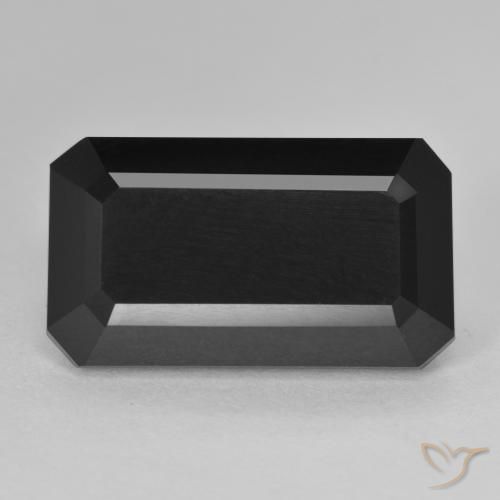 14.51ct Natural Schorl Tourmaline, Emerald Cut, Opaque