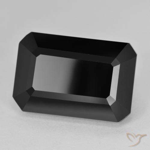 17.95 ct Black Tourmaline Stone, Natural Tourmaline in Octagon Step Cut Shape for Sale