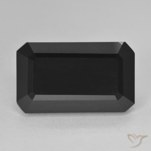 14.62ct Natural Schorl Tourmaline, Emerald Cut, Opaque