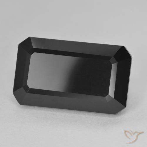 14.62 ct Black Tourmaline Stone, Natural Tourmaline in Octagon Step Cut Shape for Sale