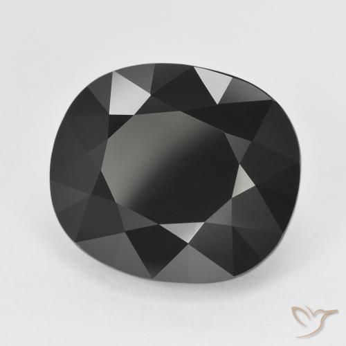 15.15 ct Black Tourmaline Stone, Natural Tourmaline in Cushion-Cut Shape for Sale