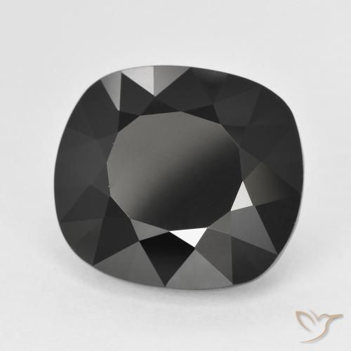13.87 ct Black Tourmaline Stone, Natural Tourmaline in Cushion-Cut Shape for Sale