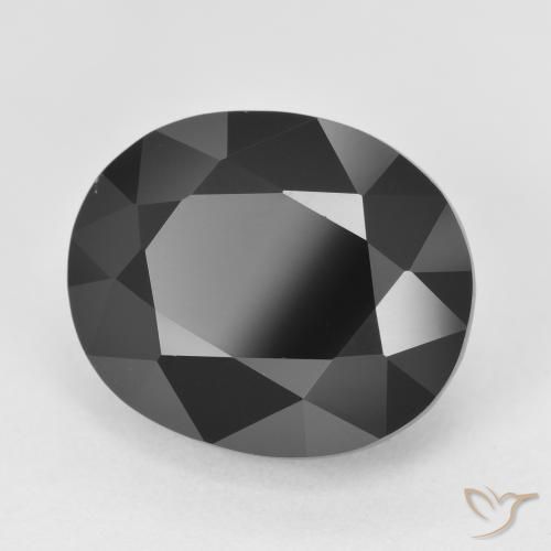 10.44 ct Black Tourmaline Stone, Natural Tourmaline in Oval Facet Shape for Sale