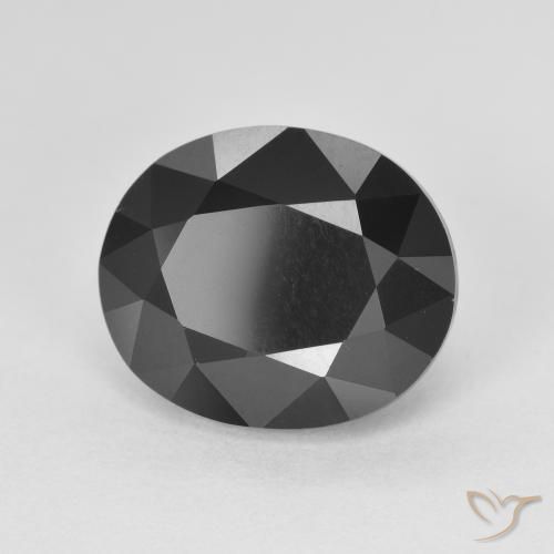 6.23 ct Black Tourmaline Stone, Natural Tourmaline in Oval Facet Shape for Sale