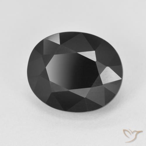 6.22 ct Black Tourmaline Stone, Natural Tourmaline in Oval Facet Shape for Sale