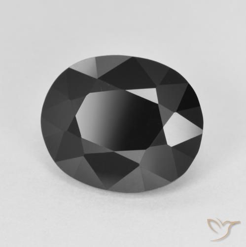 5.01 ct Black Tourmaline Stone, Natural Tourmaline in Oval Facet Shape for Sale