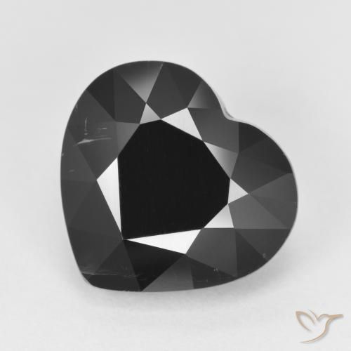 6.20ct Natural Schorl Tourmaline, Heart, Opaque