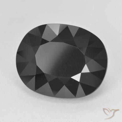 11.68 ct Black Tourmaline Stone, Natural Tourmaline in Oval Facet Shape for Sale