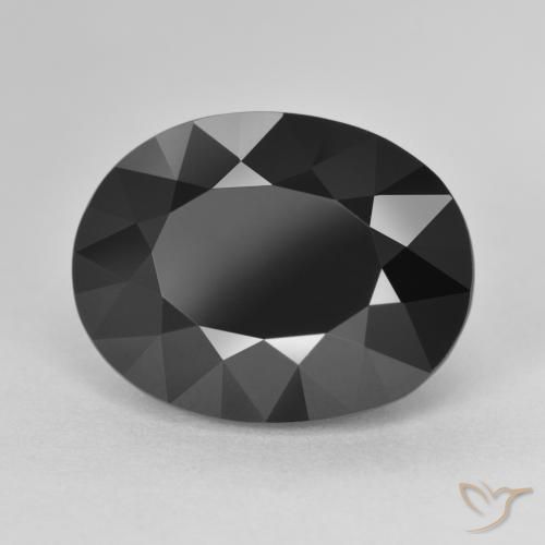 11.12 ct Black Tourmaline Stone, Natural Tourmaline in Oval Facet Shape for Sale