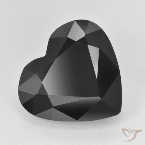 12.21ct Natural Schorl Tourmaline, Heart, Opaque