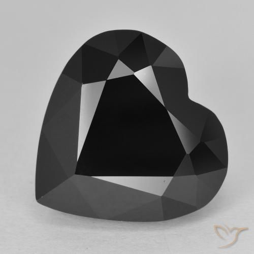 12.68ct Natural Schorl Tourmaline, Heart, Opaque