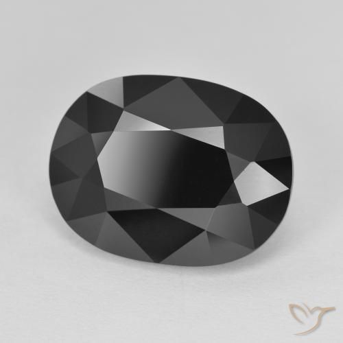 11.60 ct Black Tourmaline Stone, Natural Tourmaline in Oval Facet Shape for Sale