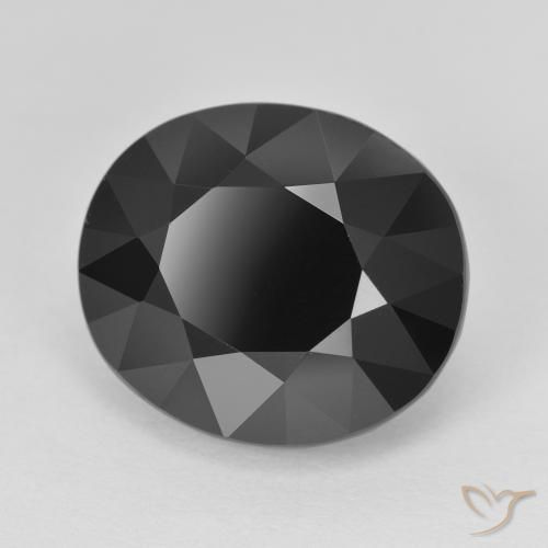 12.17 ct Black Tourmaline Stone, Natural Tourmaline in Oval Facet Shape for Sale