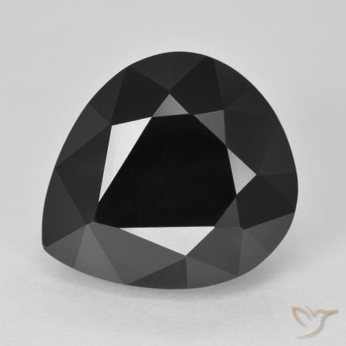 14.45ct Natural Schorl Tourmaline, Pear Shape, Opaque