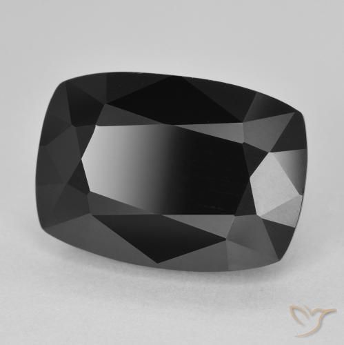 11.42 ct Black Tourmaline Stone, Natural Tourmaline in Cushion-Cut Shape for Sale
