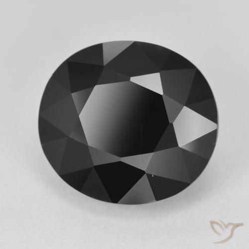 8.99 ct Black Tourmaline Stone, Natural Tourmaline in Oval Facet Shape for Sale