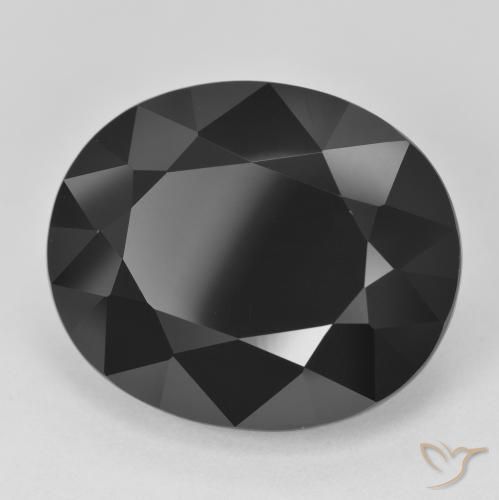 28.39 ct Black Tourmaline Stone, Natural Tourmaline in Oval Facet Shape for Sale
