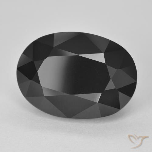 11.26 ct Black Tourmaline Stone, Natural Tourmaline in Oval Facet Shape for Sale