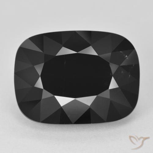 12.55ct Natural Schorl Tourmaline, Cushion, Opaque