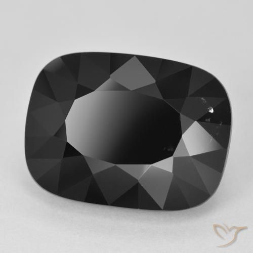 12.55 ct Black Tourmaline Stone, Natural Tourmaline in Cushion-Cut Shape for Sale